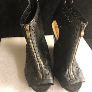 Bumper Zippered Wedge Bootie